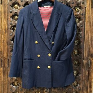 Navy double breasted blazer Size 14